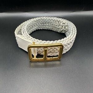 Tom Ford Off White Braided Leather Belt